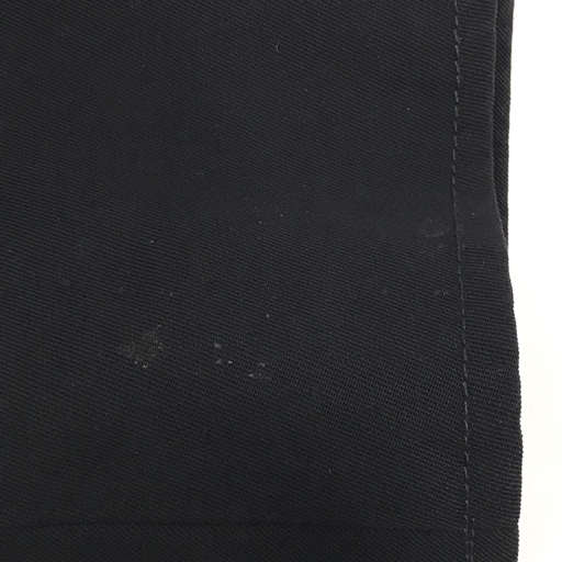 エルメス サイズ48 ウール コート フロントボタン ポケット 襟付 メンズ ブラック 内張ラムレザー アウター HERMES_画像6