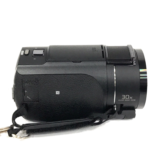 SONY FDR-AX45 4K Handycam デジタルビデオカメラレコーダー ブラック 通電動作確認済_画像6