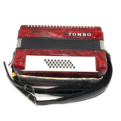 トンボ T32N アコーディオン 32鍵 32ベース 保存ケース付き 楽器 レッド TOMBOの画像4