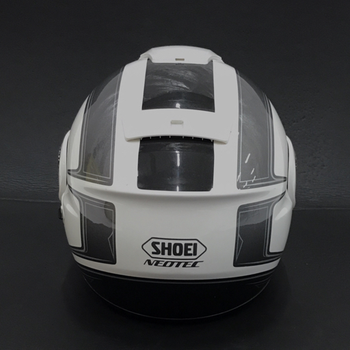 ショウエイ サイズ M 57-58cm バイク用 フルフェイスヘルメット NEOTEC 白×黒×シルバー 保存袋 等 付属 SHOEIの画像4