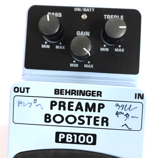 BEHRINGER PREAMP BOOSTER PB100 ギター エフェクター 動作確認済 ベリンガーの画像5