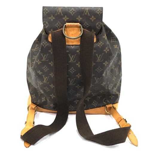 ルイヴィトン モノグラム モンスリGM M51135 リュックサック バックパック カバン 巾着型 LOUIS VUITTON_画像4