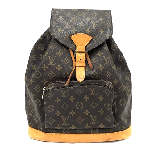 ルイヴィトン モノグラム モンスリGM M51135 リュックサック バックパック カバン 巾着型 LOUIS VUITTON_画像1