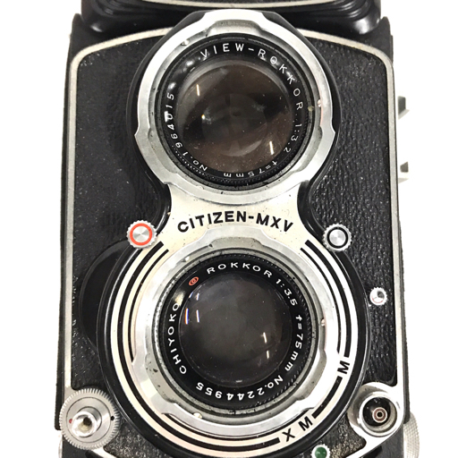 1円 MINOLTA AUTOCORD VIEW-ROKKOR 1:3.2 75mm 二眼レフ フィルムカメラ マニュアルフォーカス_画像2