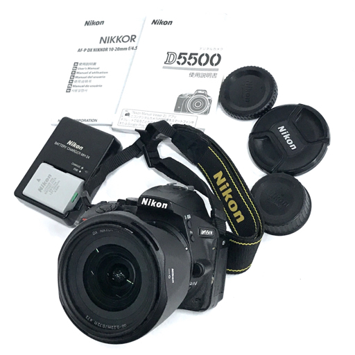 1円 Nikon D5500 AF-P NIKKOR 10-20mm 1:4.5-5.6G デジタル一眼レフ デジタルカメラ C262347-1_画像1