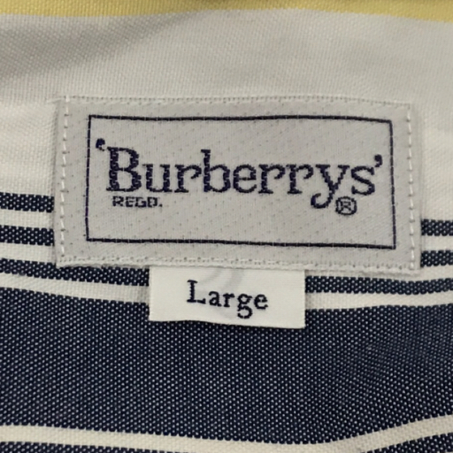 バーバリーズ BURBERRYS サイズL 半袖 シャツ コットン ストライプ チェック メンズ トップス 計2点 セット QR034-134_画像3