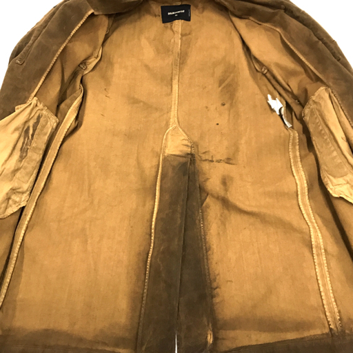 ディースクエアード サイズ46 長袖 コート フロント ポケット アウター メンズ ブラウン ロングコート DSQUAERED2の画像7