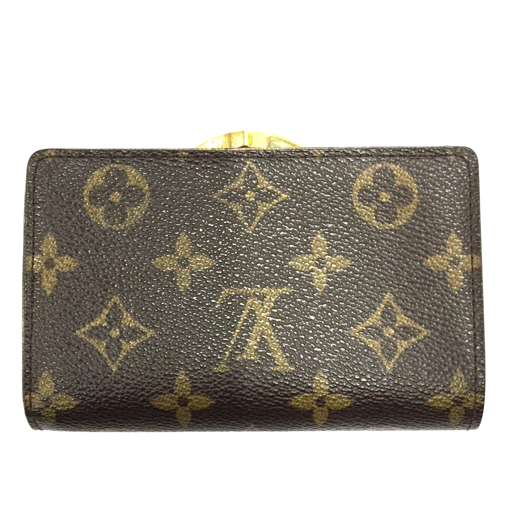 ルイヴィトン モノグラム ポルトフォイユ ヴェノワ M61674 がま口 財布 レディース ブラウン LOUIS VUITTON QR034-212_画像2