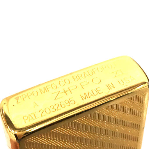 送料360円 ジッポー クロック 時計 クォーツ ゴールドカラー 未稼働品 ブランド小物 ZIPPO 同梱NG_画像6