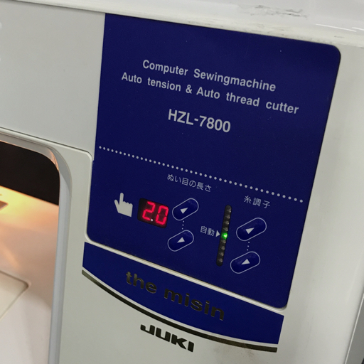 JUKI ジューキ HZL-7800 コンピューターミシン 裁縫 ハンドクラフト 家電 通電動作未確認 QR034-81_画像4