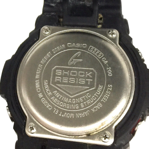 カシオ 腕時計 G-SHOCK GA-200 ラウンド デジアナ クォーツ メンズ 純正ベルト ブラック 黒 稼働 CASIO_画像2