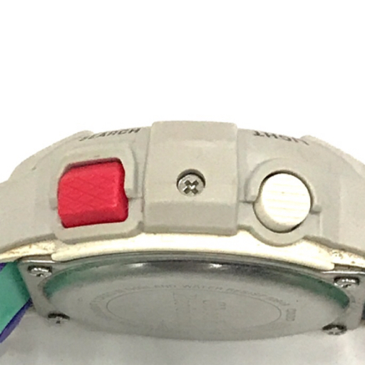 カシオ 腕時計 Baby-G BGA-180 ラウンド デジアナ 白文字盤 クォーツ ボーイズ 純正ベルト グリーン×グレー CASIOの画像2
