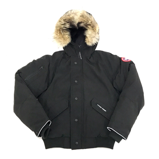 カナダグース サイズM/M ダウンジャケット 7995Y ランドルボンバー キッズ ブラック フロントジップ CANADA GOOSE_画像1