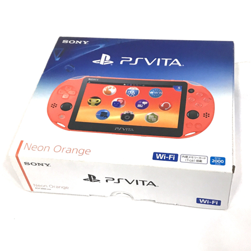 SONY PSVITA PCH-2000 Playstation VITA ネオン オレンジ wifiモデル ゲーム機 本体 通電動作確認済_画像7