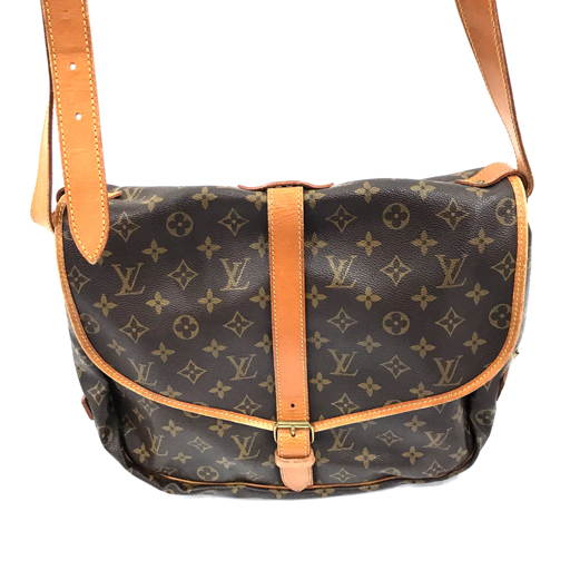 ルイヴィトン M42254 モノグラム ソミュール35 ショルダーバッグ ブラウン系 保存袋付 LOUISVUITTON QR035-255_画像2