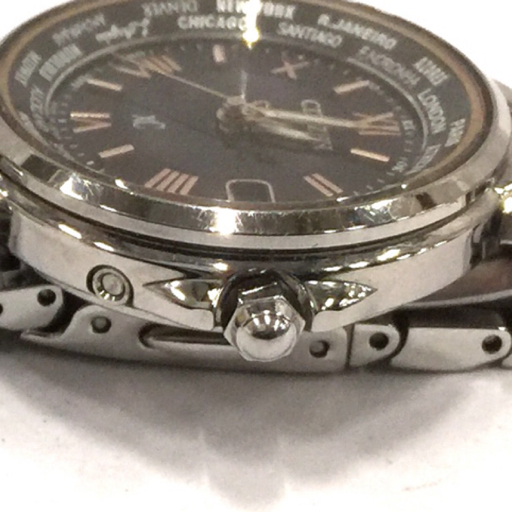 シチズン クロスシー デイト エコドライブ 腕時計 レディース 未稼働品 ブラック文字盤 付属品あり QR035-194の画像2
