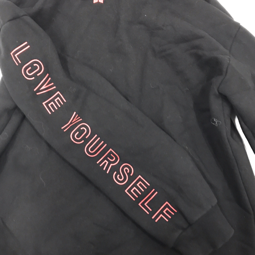 BTS×OFFICIAL MD サイズ1 BTS WORLD TOUR ジップアップパーカー アウター ブラック LOVE YOURSELFの画像5