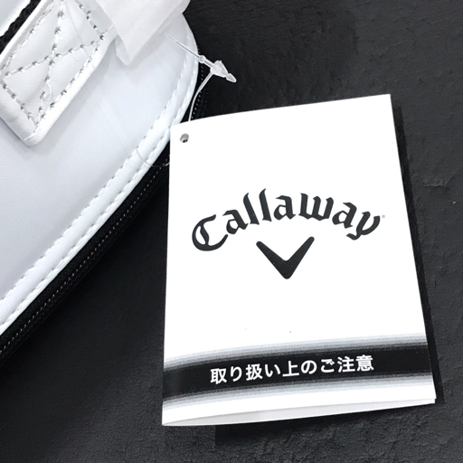 キャロウェイ 5920400 ソリッド シューズケース 20JM ハンドル付き靴入れ メンズ ホワイト系 タグ付き Callaway_画像4