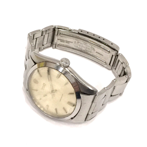  Rolex oyster Precision hand winding machine wristwatch Ref.6424 cal.1225 men's SS breath immovable goods junk 