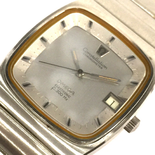 1円 オメガ 腕時計 コンステレーション クロノメーター スクエア デイト クォーツ メンズ 純正ベルト OMEGAの画像1