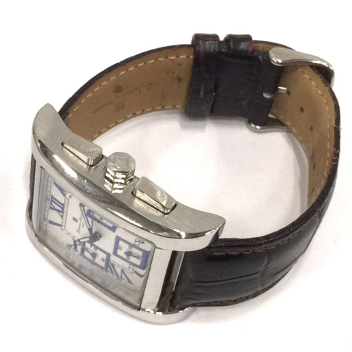 サルバトーレマーラ クォーツ クロノグラフ デイト 腕時計 ホワイト文字盤 メンズ 未稼働品 QR035-130の画像5