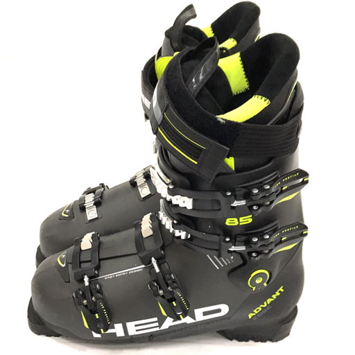 1円 ヘッド サイズ 28-28.5cm ADVANT EDGE 85 スキーブーツ 靴 メンズ ブラック×イエロー系 黒×黄系 HEAD 現状品の画像2