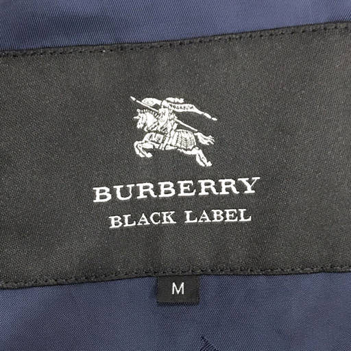 バーバリーブラックレーベル ステンカラーコート チェック サイズ M メンズ グレー BURBERRYの画像8