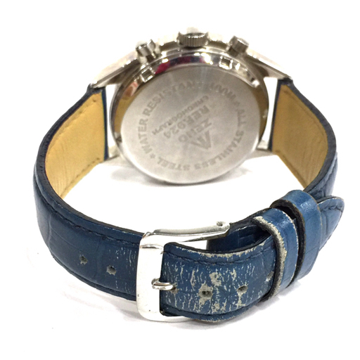 ZENO クロノグラフ デイト クォーツ 腕時計 ホワイト文字盤 メンズ 社外ベルト 付属品あり ファッション小物の画像4
