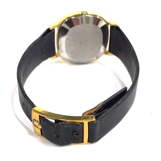 オメガ デビル プッシュ式 クォーツ 腕時計 レディース ゴールドカラー文字盤 未稼働品 純正ベルト ブランド小物の画像4