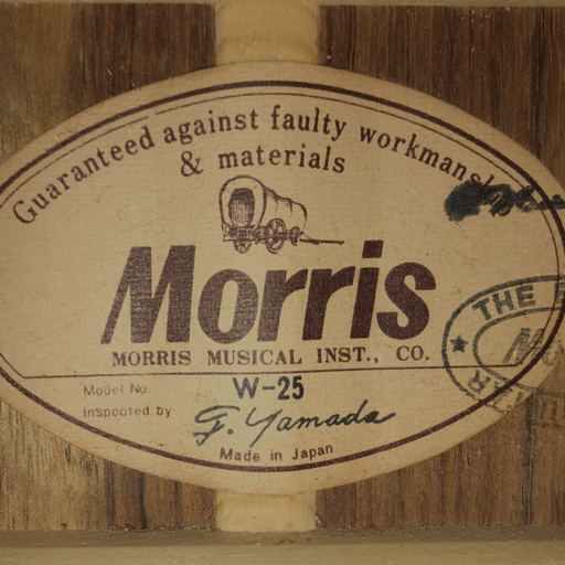 モーリス W-25 アコースティックギター ナチュラル 弦楽器 ハードケース付 MORRISの画像6