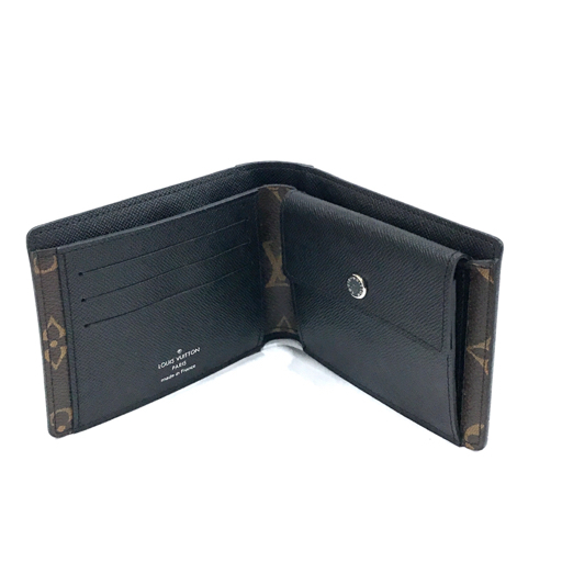 美品 ルイヴィトン モノグラム M60411 ポルトフォイユ・ミンドロ モノグラムマカサー 2つ折り財布 保存箱付きの画像5