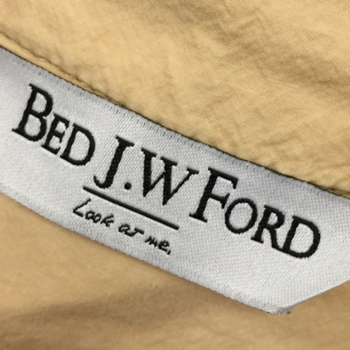 ベッドフォード サイズ0 長袖 シャツ コットン フロントボタン ポケット イエロー系 メンズ 破れ有 BED J.W. FORD_画像6