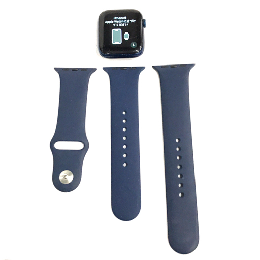 1円 Apple Watch Series6 44mm GPSモデル M00J3J/A A2292 ブルー スマートウォッチ 本体の画像1