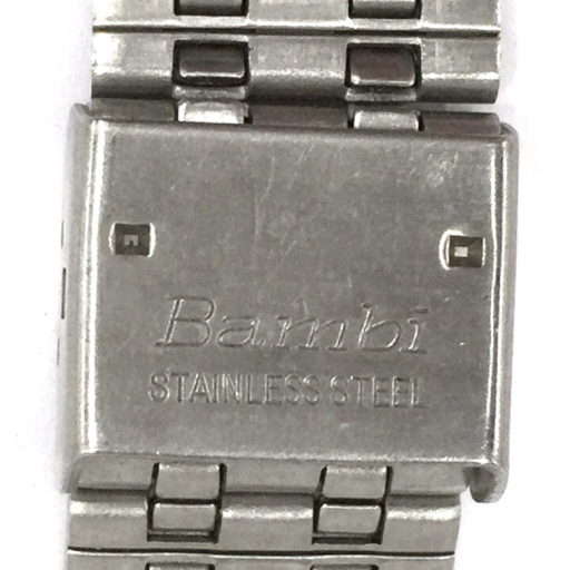 シチズン 腕時計 4-082311K スクエア 黒文字盤 シルバーカラー金具 クォーツ メンズ 社外ベルト CITIZEN QR035-94_画像6
