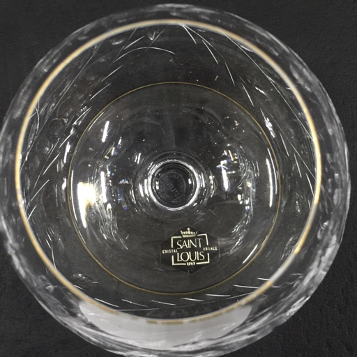 バカラ ミルニュイ ワイングラス クリスタルガラス サイズ約8×19cm 他 SAINT LOUIS 含 グラス 計2点 セット_画像9