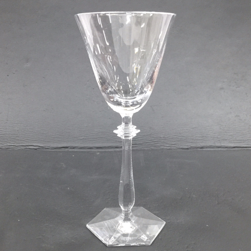 バカラ ミルニュイ ワイングラス クリスタルガラス サイズ約8×19cm 他 SAINT LOUIS 含 グラス 計2点 セット_画像2