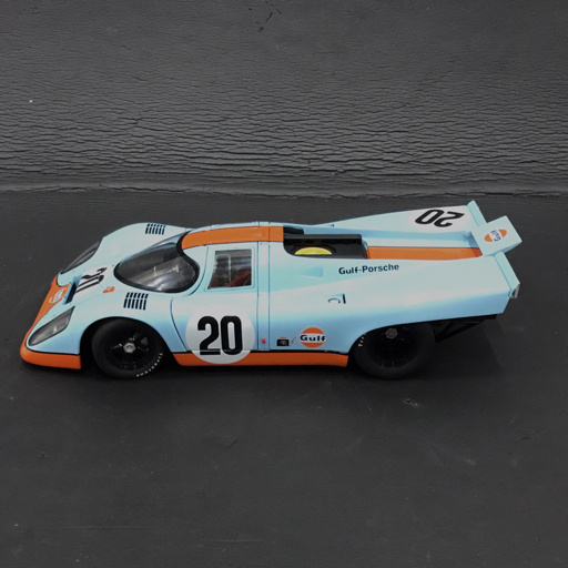 オートアート 1/18スケール Porsche ポルシェ 917K ミニカー 玩具 ホビー ブルー×白×黒×オレンジ系 AUTOart QG041-6の画像2