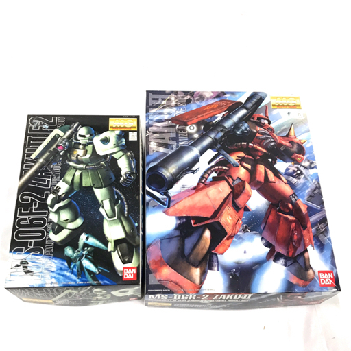 バンダイ 1/100 MG MS-06R-2 高機動型ザクII ジョニー・ライデン専用機 Ver.2.0 機動戦士ガンダム 他 ガンプラ 計2点_画像1