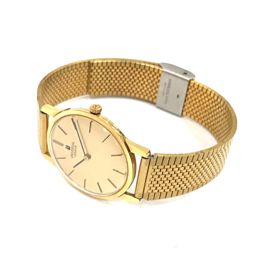 ユニバーサルジュネーブ 手巻き 機械式 腕時計 3161929 メンズ ゴールドカラー 稼働品 社外ブレス UNIVERSAL GENEVE_画像5