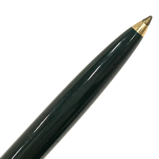 送料360円 モンブラン 380 レバー式 ボールペン インクなし 緑×ゴールドカラー 全長約12.8cm 文房具 MONTBLANC 同梱NGの画像3
