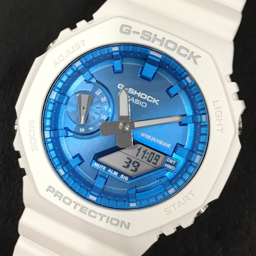 美品 Gショック Precious HEART SELECTION クォーツ アナデジ 腕時計 GA-2100WS 稼働品 ホワイト 付属品ありの画像1