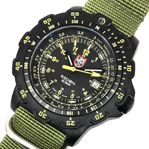 ルミノックス 腕時計 SERIES 8800 RECON デイト 黒文字盤 回転ベゼル クォーツ メンズ 稼働 LUMINOX QR041-85の画像1