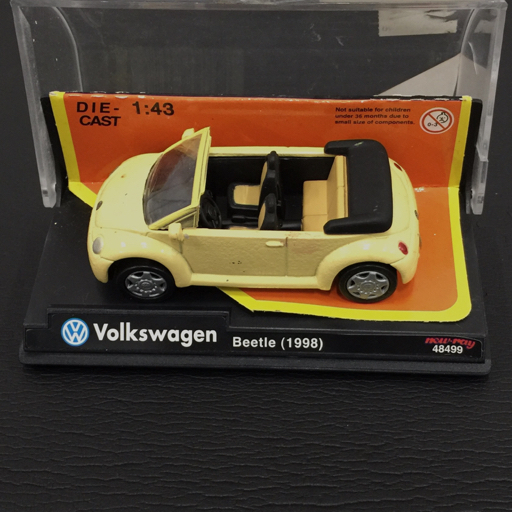 1円 ニューレイ 48499 1/43 フォルクスワーゲン ビートル 1998 ミニカー イエロー系 他 VW1200 1951 含 ホビー 計2点の画像2