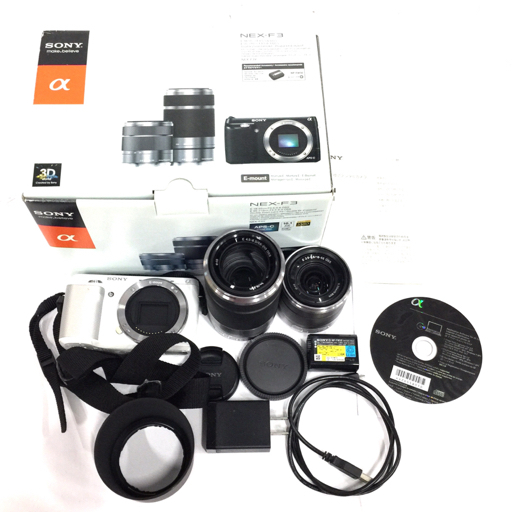1円 SONY NEX-F3 3.5-5.6/18-55 OSS 4.5-6.3/55-210 OSS ミラーレス一眼 デジタルカメラ C181706の画像1