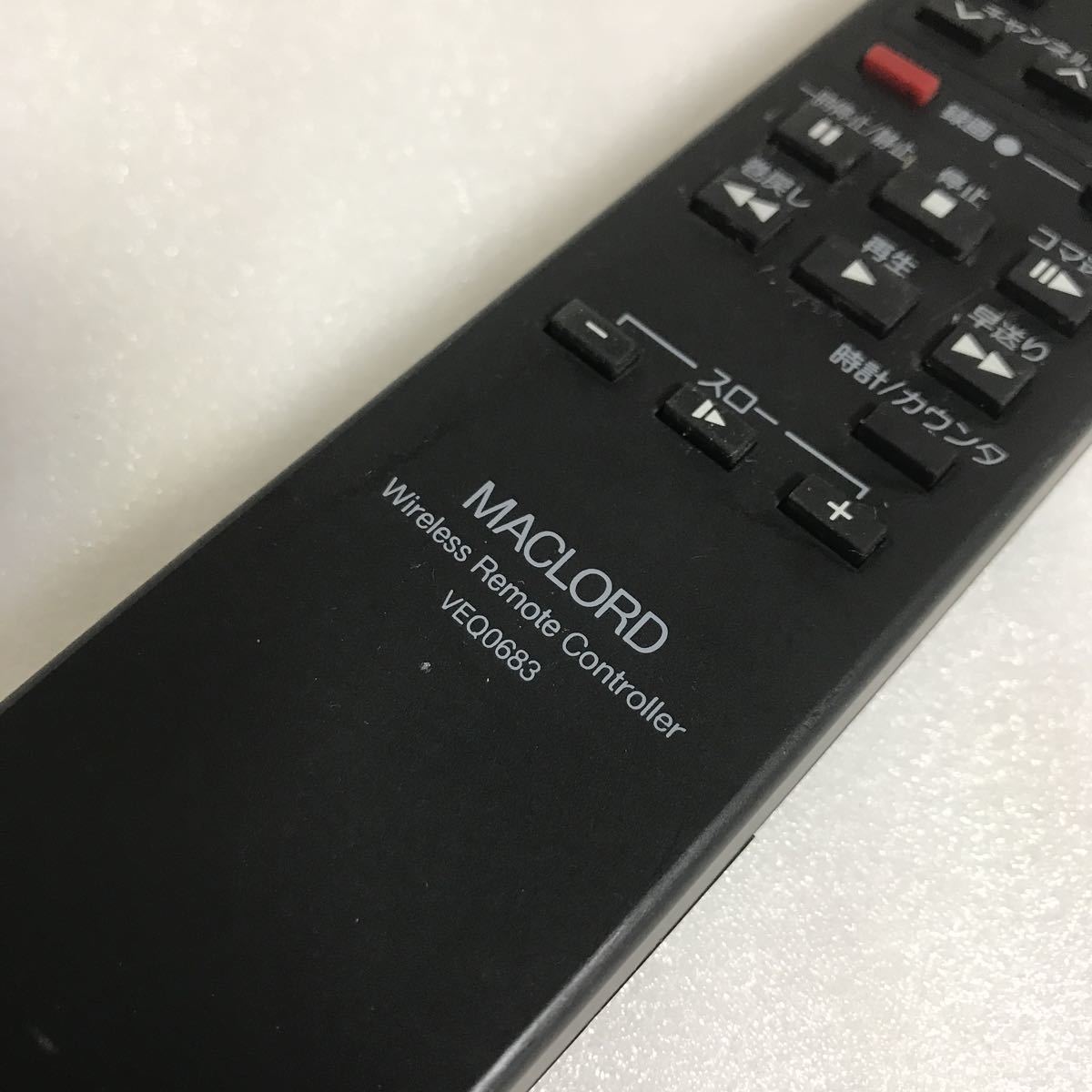 8500 MACLORD ビデオデッキ用リモコン テレビリモコン VEQ0683_画像3