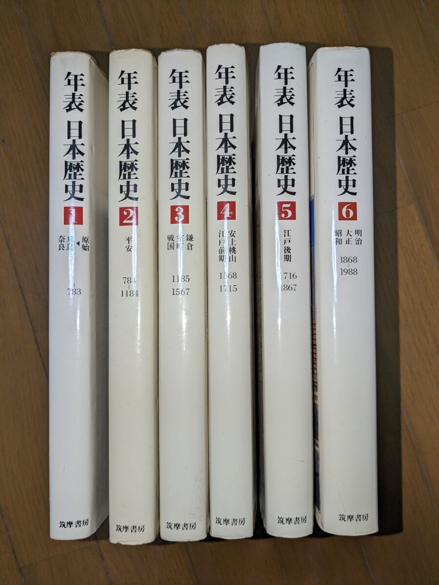 年表 日本歴史 全６巻セット 筑摩書房_画像1