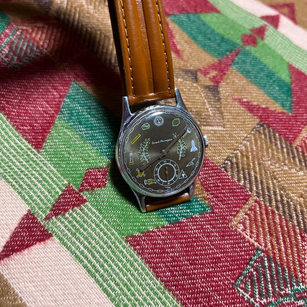 1000円スタート ジラールペルゴ girard perregaux アンティークウォッチ フリーメイソン 腕時計 手巻き ビンテージ アンティークの画像5
