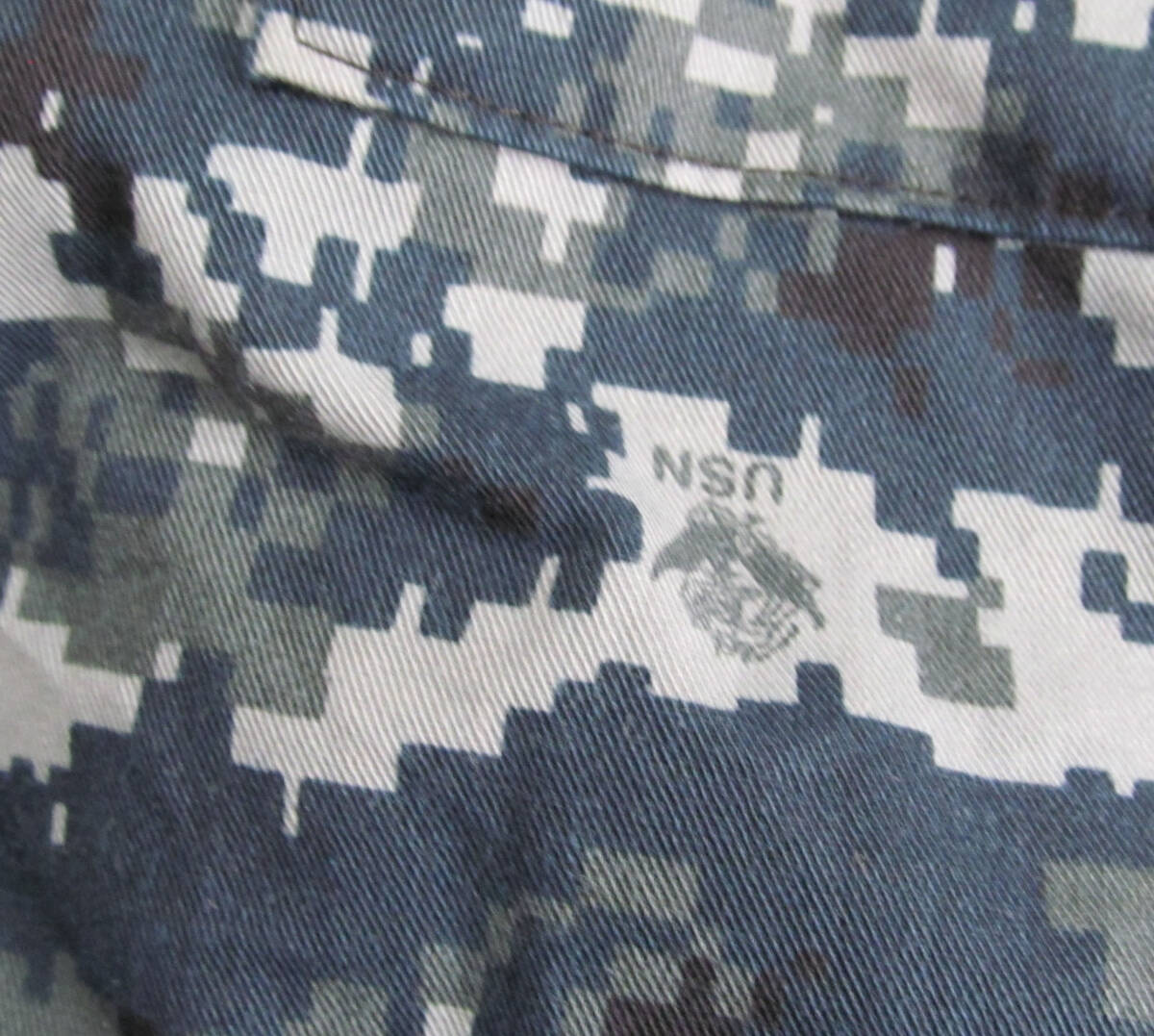 米軍実物 USN NAVY ブルーデジタル 迷彩 カモフラ ミリタリージャケット コンバットジャケット S-XLONG d76_画像5