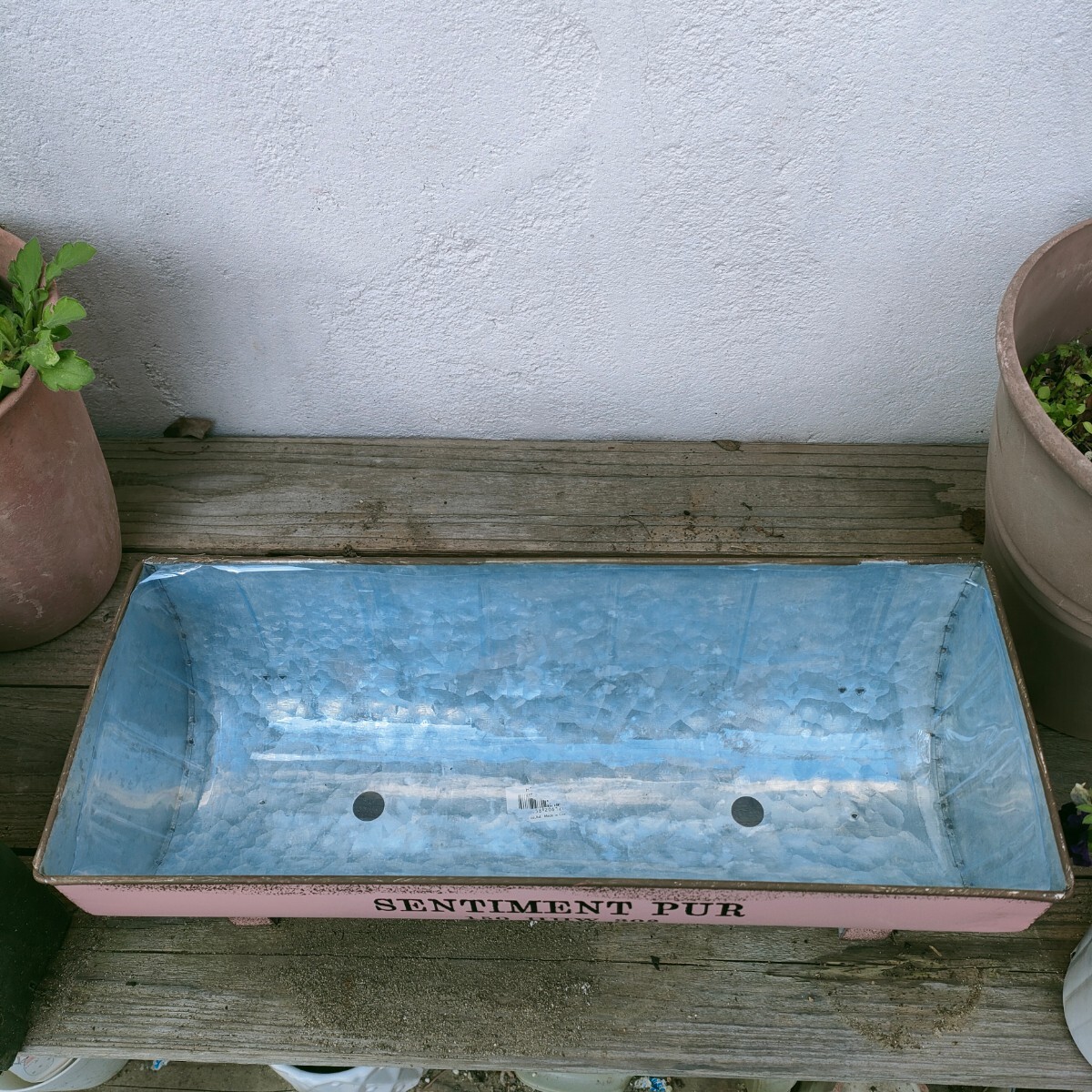  re-arrival * car Be pink * stylish tin plate. planter gardening interior 