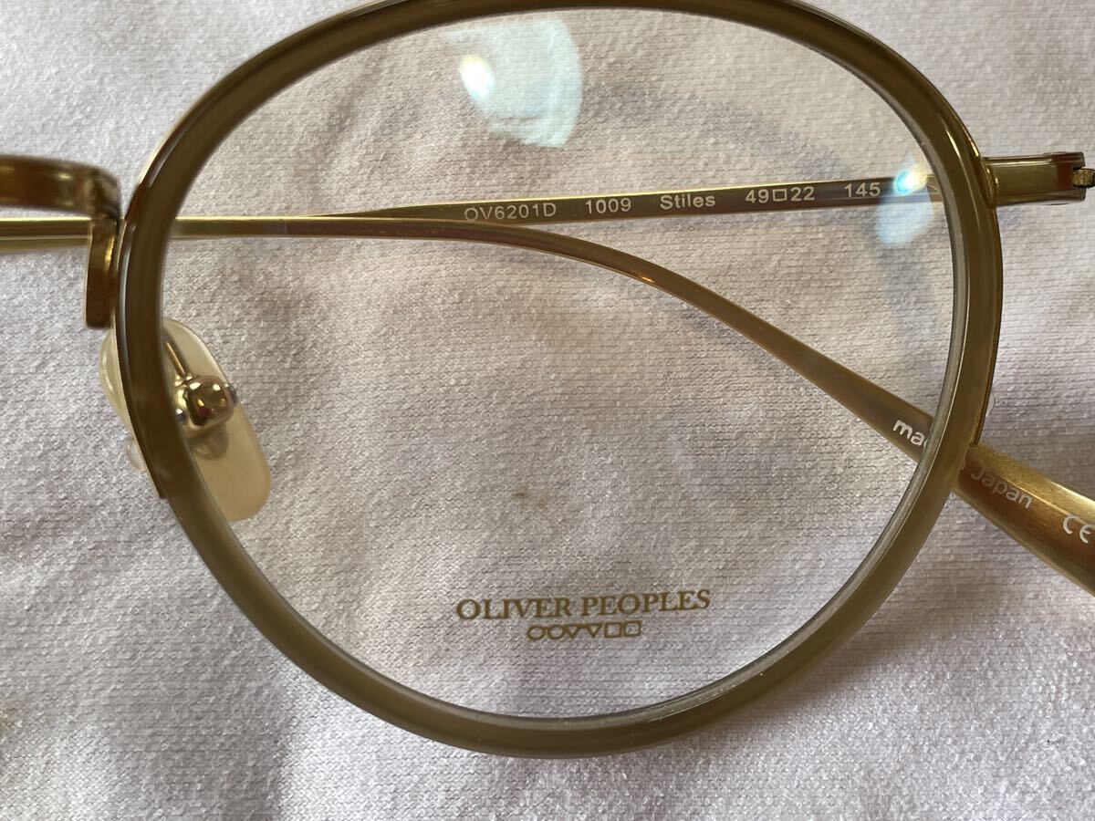 オリバーピープルズ OV6201D 1009 Stiles ゴールド　OLIVER PEOPLES　gold 金属フレーム　_画像6